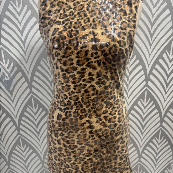 NWOT Princess Polly Cinematic Leopard Sequin Mini Dress - Picture 5 of 10